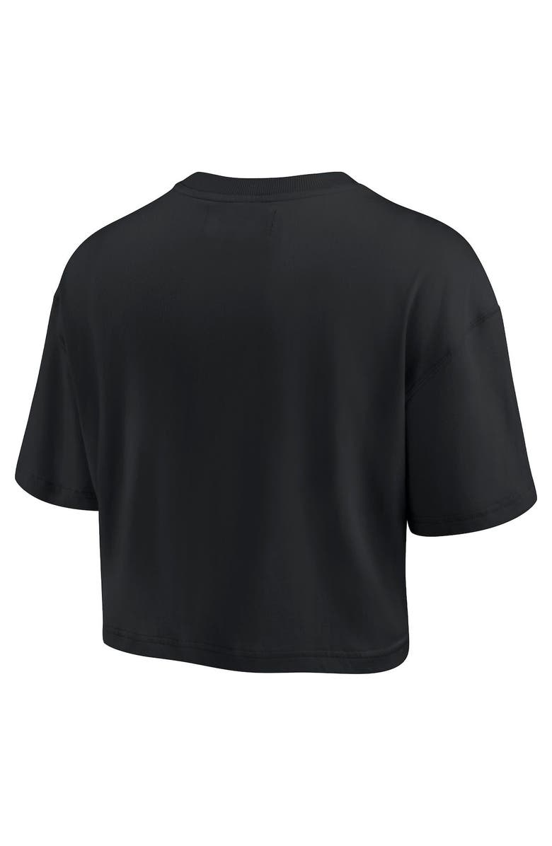 Fanatics Signature Women's Fanatics Black Philadelphia Eagles Elements Super Soft Boxy Cropped T-Shirt, Alternate, color, 