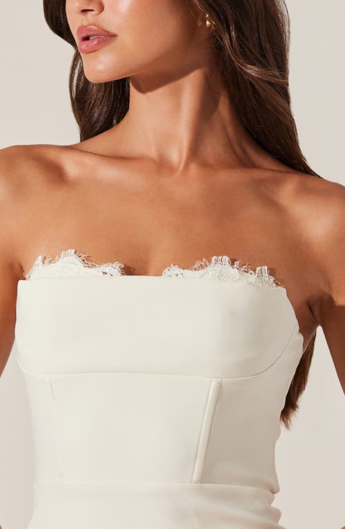 Astr The Label Melani Strapless Minidress In Cream