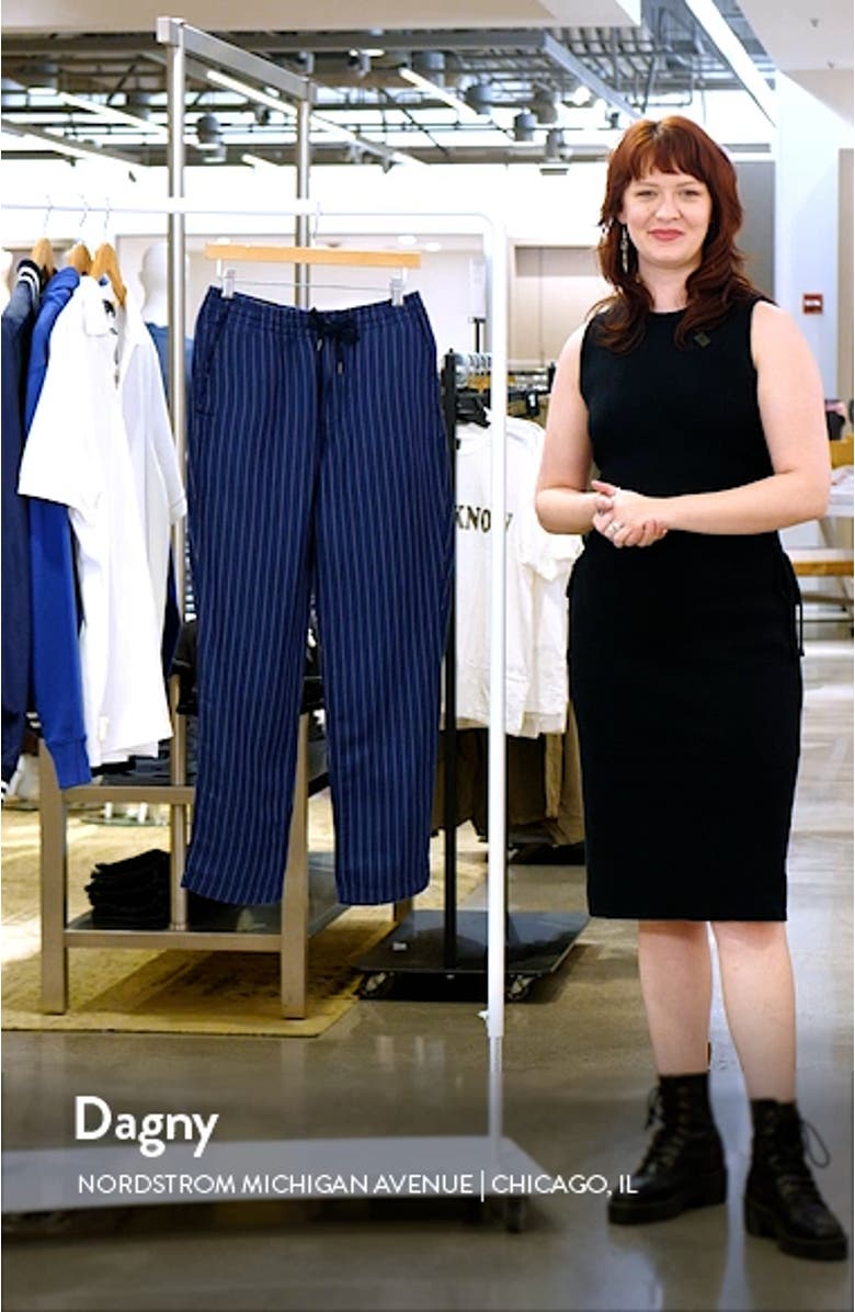 Stripe Linen Blend Pants, sales video thumbnail