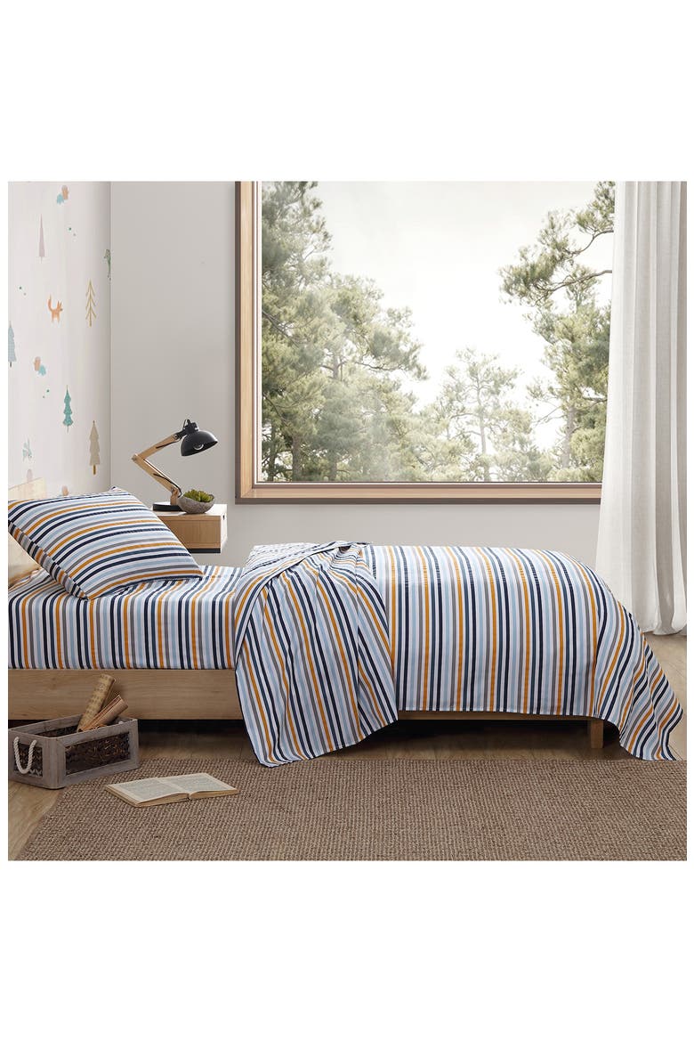 Vivid Stripe Sheet Set, Alternate, color, NAVY