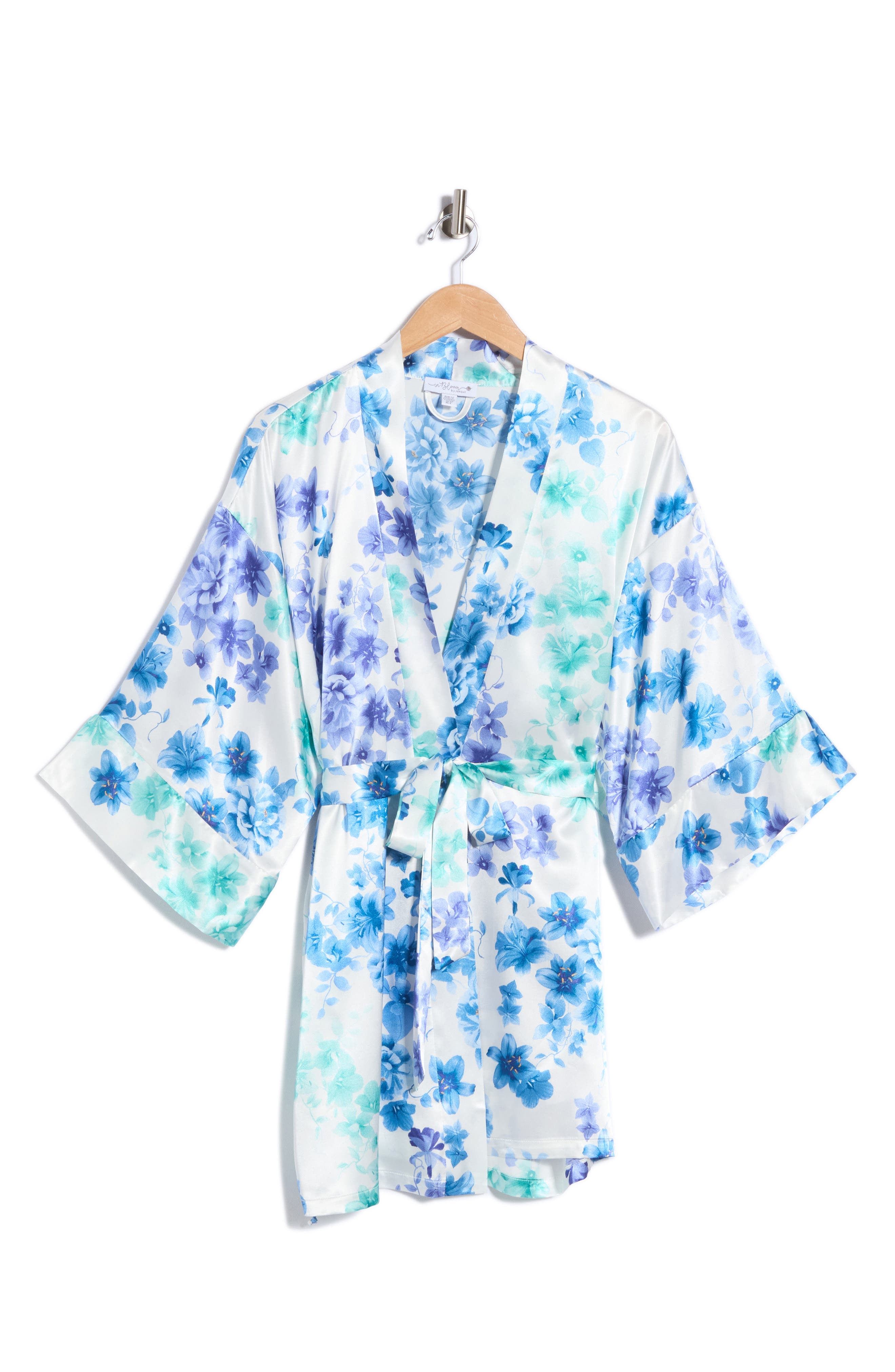 Lucille Print Satin Wrapper
