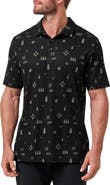 TravisMathew Weather Patterns Print Cotton Blend Polo