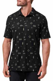 Weather Patterns Print Cotton Blend Polo