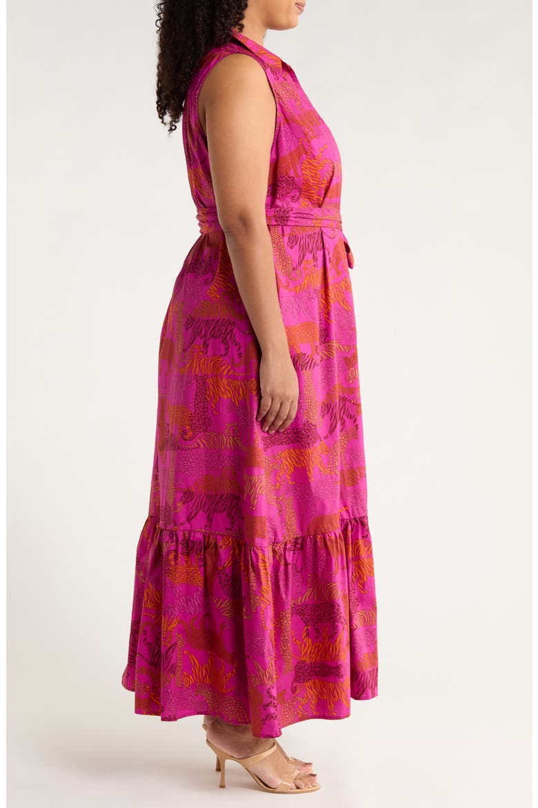 In the Jungle Cileah Cotton Maxi Shirtdress, Alternate, color, MAGENTA
