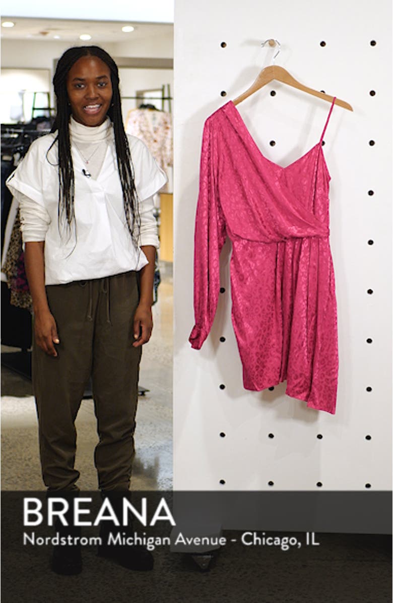 One-Shoulder Drop Jacquard Dress, sales video thumbnail