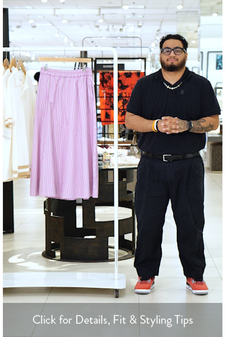 Circle Cotton Poplin Midi Skirt video