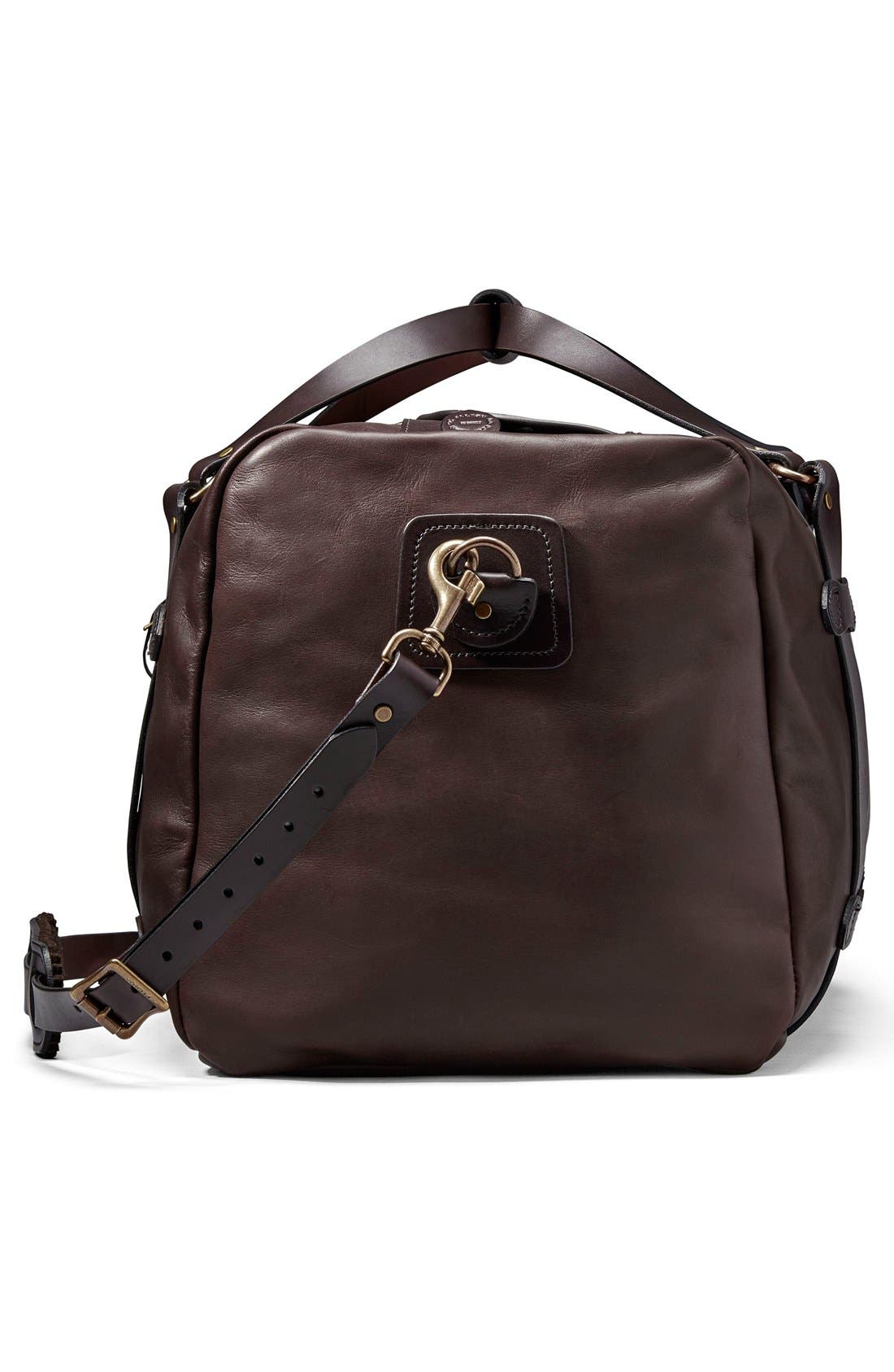 Filson Weatherproof Leather Duffle Bag, Alternate, color, 