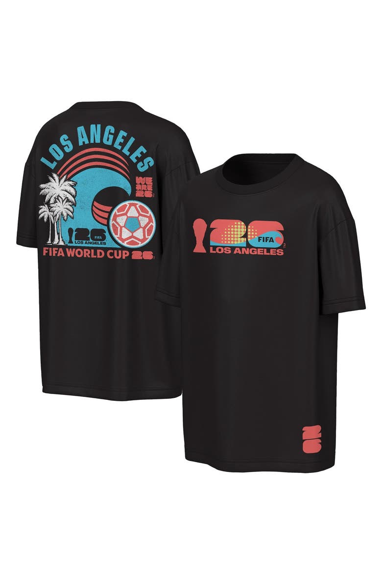 Men's Outerstuff Black FIFA World Cup 2026 Los Angeles Big City Poster T-Shirt, Main, color, Black