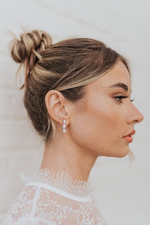 Untamed Petals Baha Crystal Earrings in Silver  product