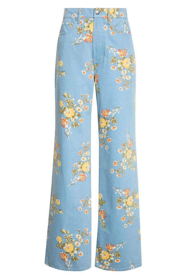 Taylor High Waist Wide Leg Jeans, Alternate, color, GARDEN BOUQUET