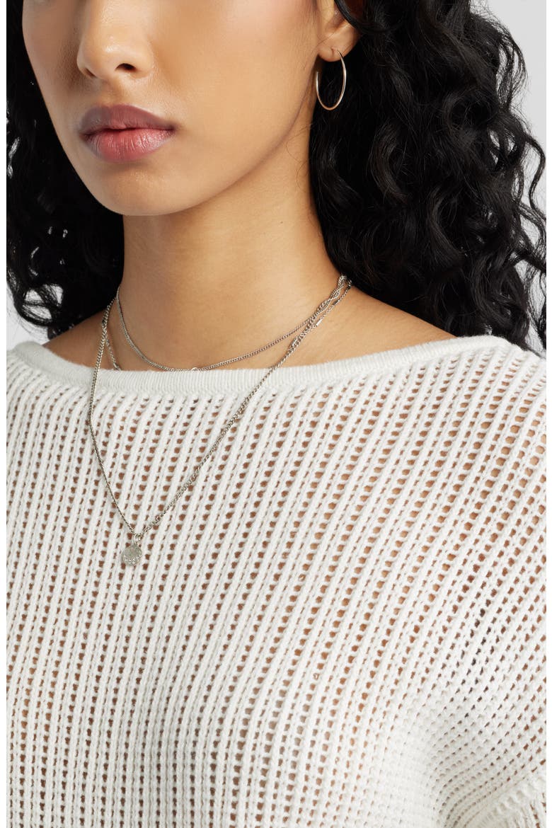 Cotton Open Stitch Sweater, Alternate, color, IVORY