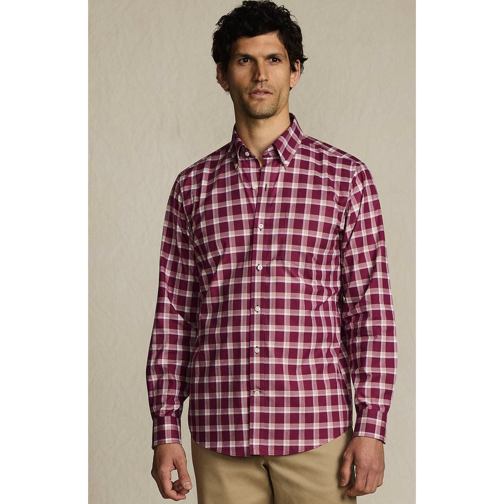 Lands' End Traditional Fit No Iron Twill Shirt In Multi
