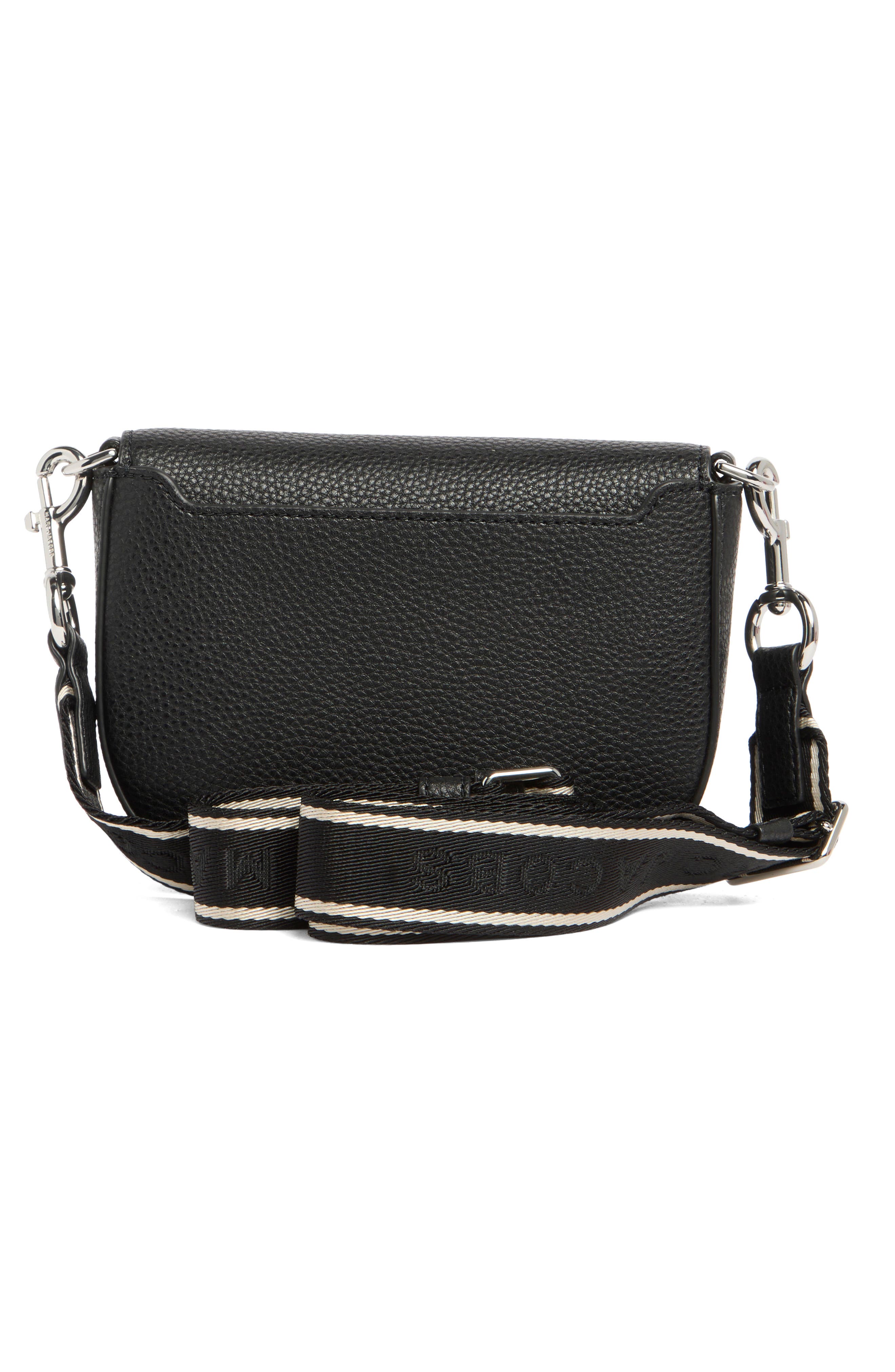 Marc Jacobs Signet Turn Lock Leather Saddle Bag, Alternate, color, 