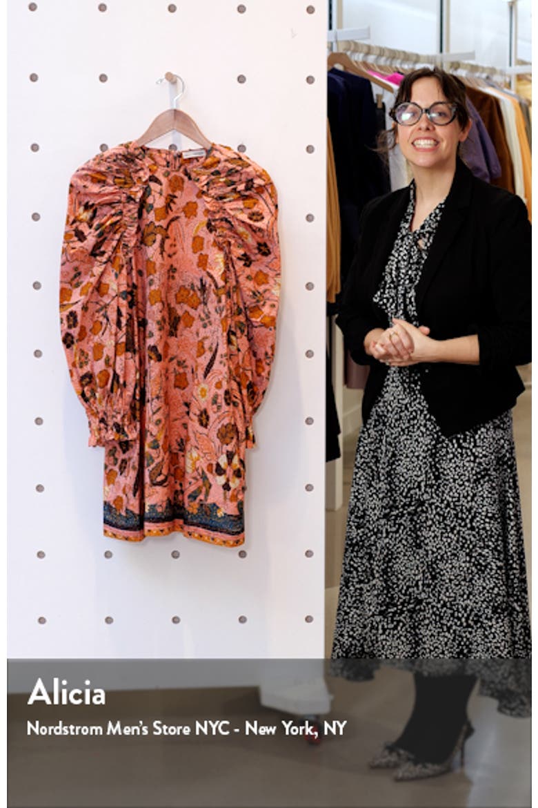 Devya Floral Long Balloon Sleeve Shift Dress video