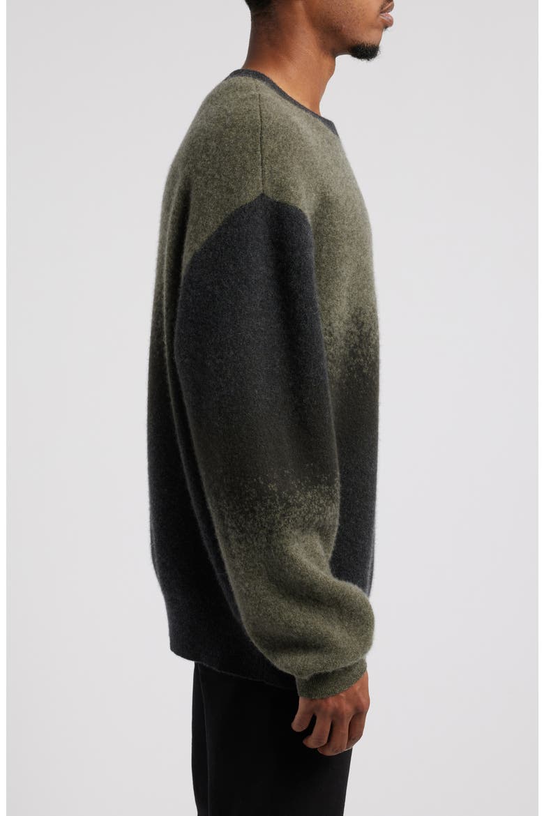 Downing Oversize Wool & Cashmere Sweater, Alternate, color, GREENMULT