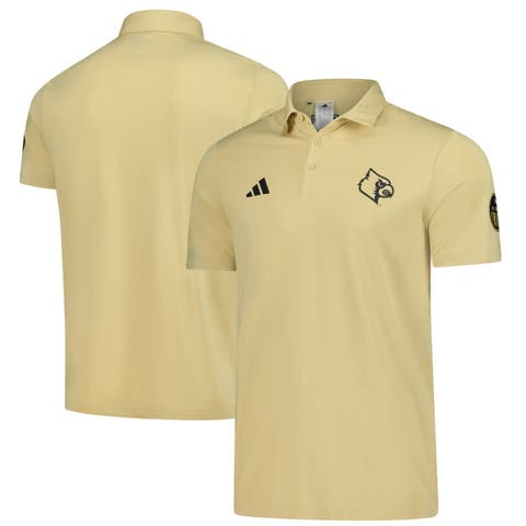 Men's adidas Tan Louisville Cardinals Salute to Service Ultimate365 Solid Polo