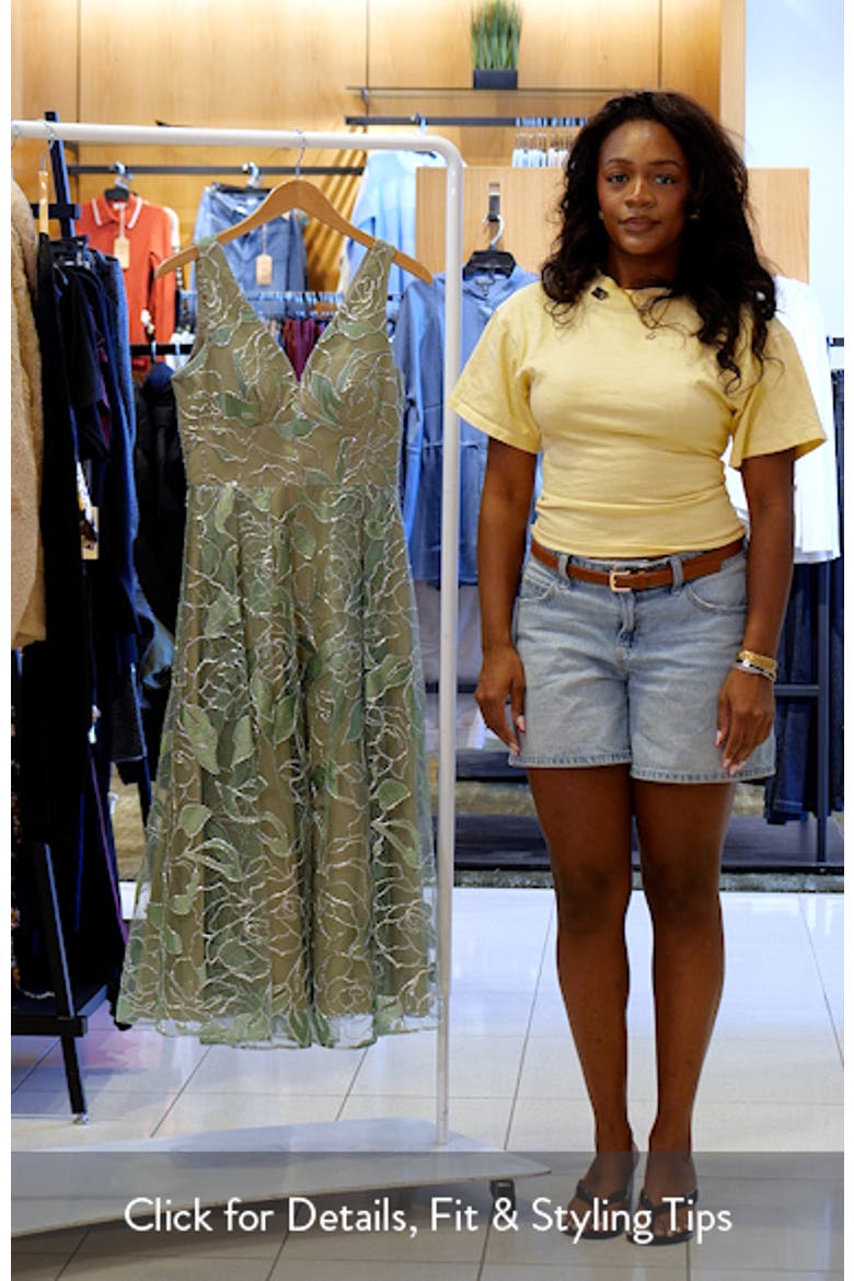 Metallic Soutache Sleeveless Midi Dress video