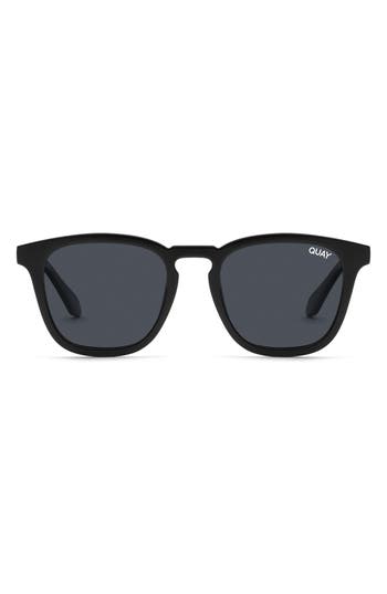 Quay Jackpot 50mm Polarized Round Sunglasses In Black