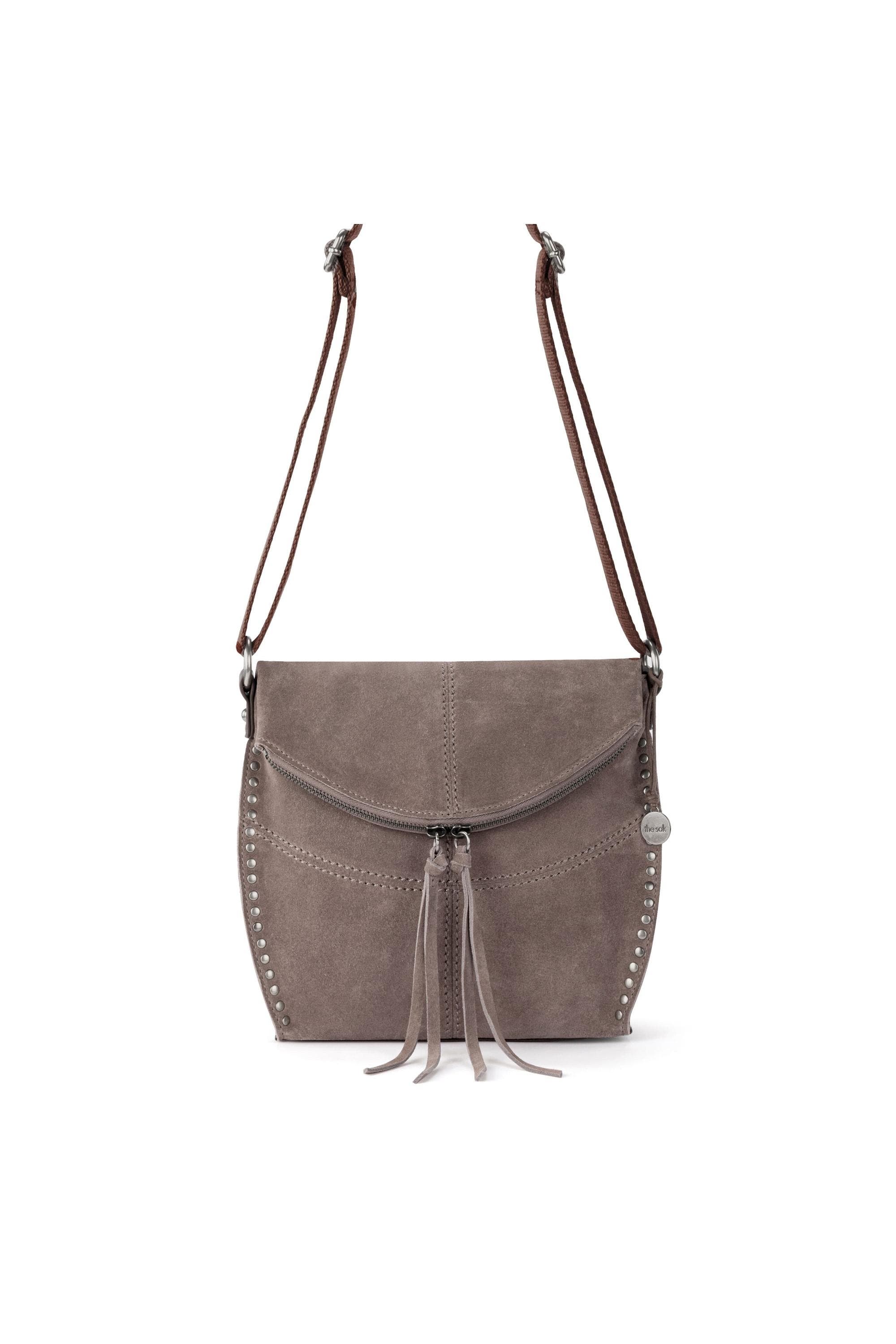 Silverlake Crossbody Bag, Alternate, color, Mushroom Suede