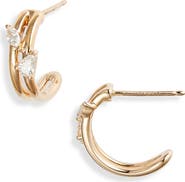 Dana Rebecca Designs Taylor Elaine Diamond Double Huggie Hoop Earrings