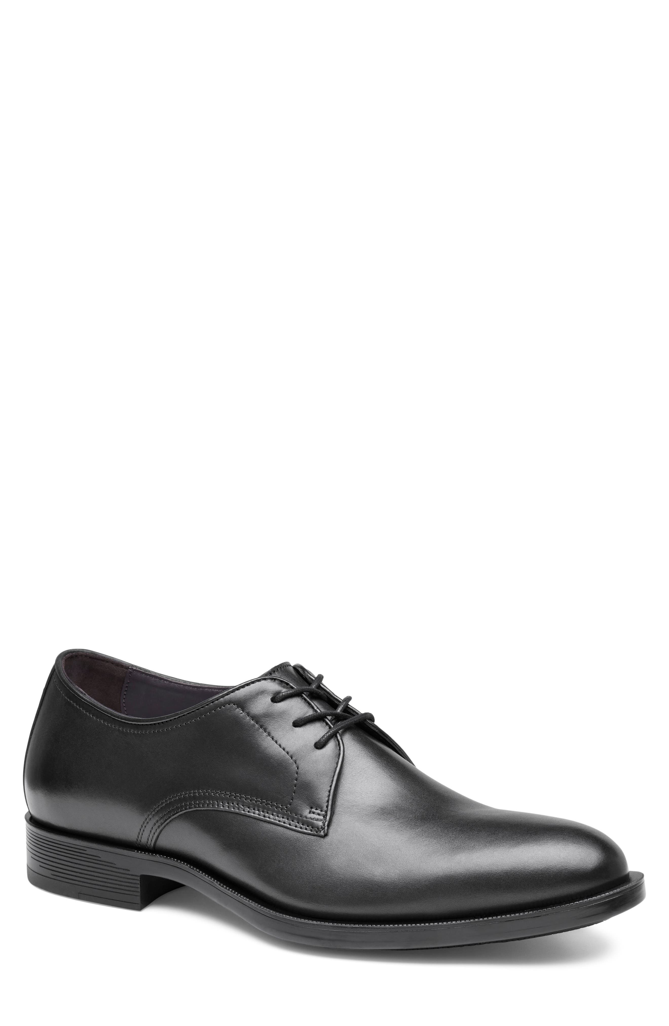 Redford Plain Toe Derby, Main, color, BLACK FULL GRAIN
