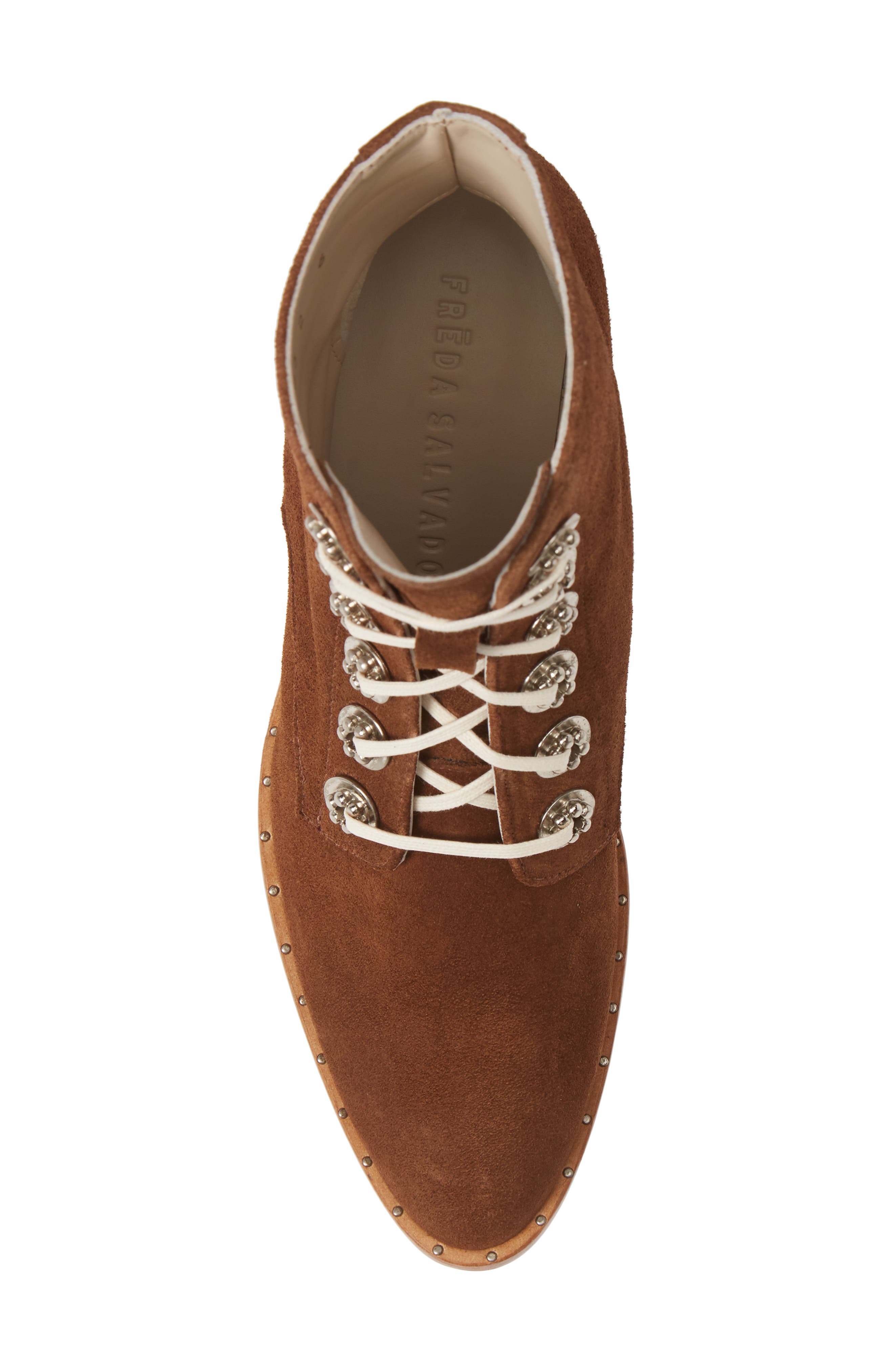 Ace Bootie, Alternate, color, BROWN SUEDE W/ HARDWARE