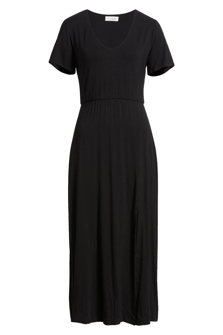 Midi Dress, Alternate, color, BLACK