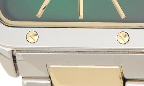 Geoffrey Beene Diamond Two-tone Bracelet Watch, 41mm In Metallic