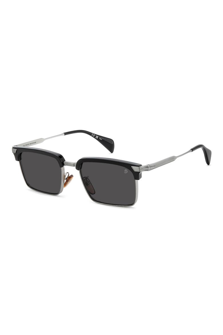 DB 1227/G/S/US 54mm Rectangular Sunglasses, Alternate, color, BLACK RUTHENIUM/ GREY AR