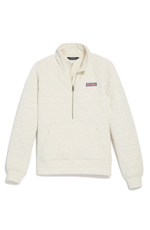 Quilted Half Zip Pullover