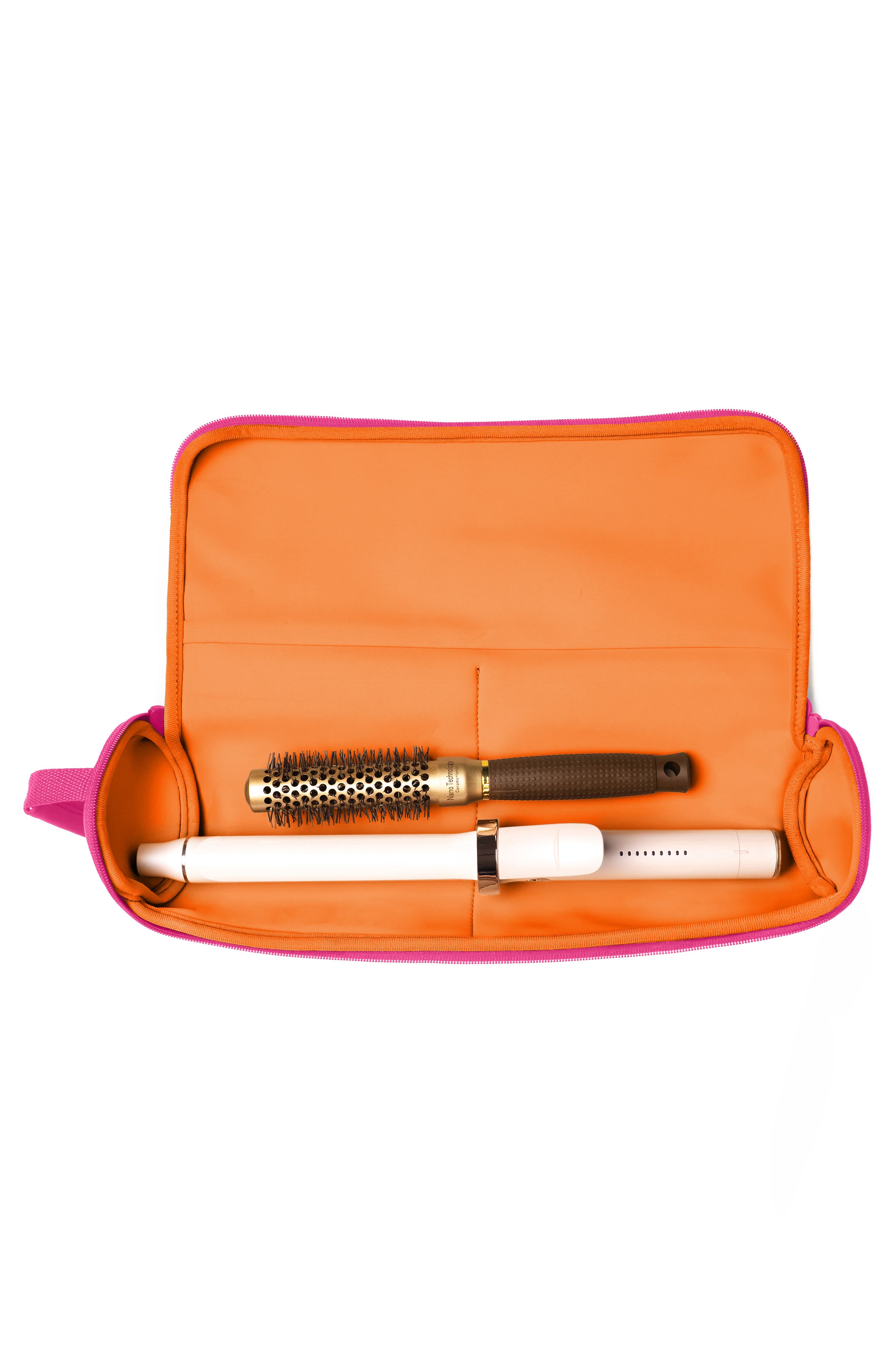 Travel Hair Tools Case, Alternate, color, FRENCH PINK/ SHERBERT