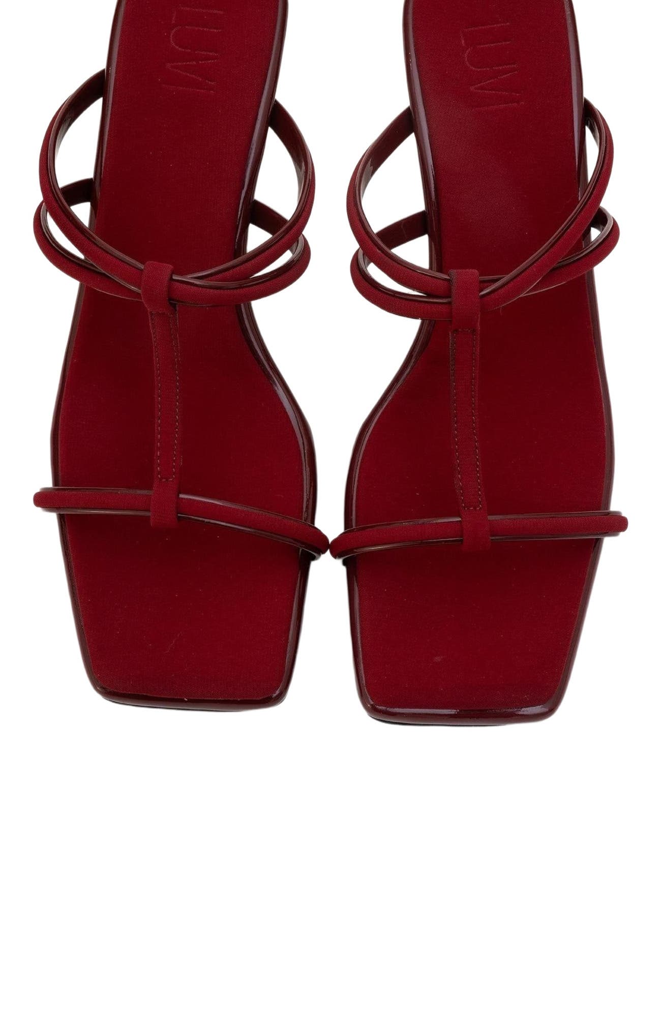 Mocha Strap Heel Sandal, Alternate, color, Burgundy Faux Leather