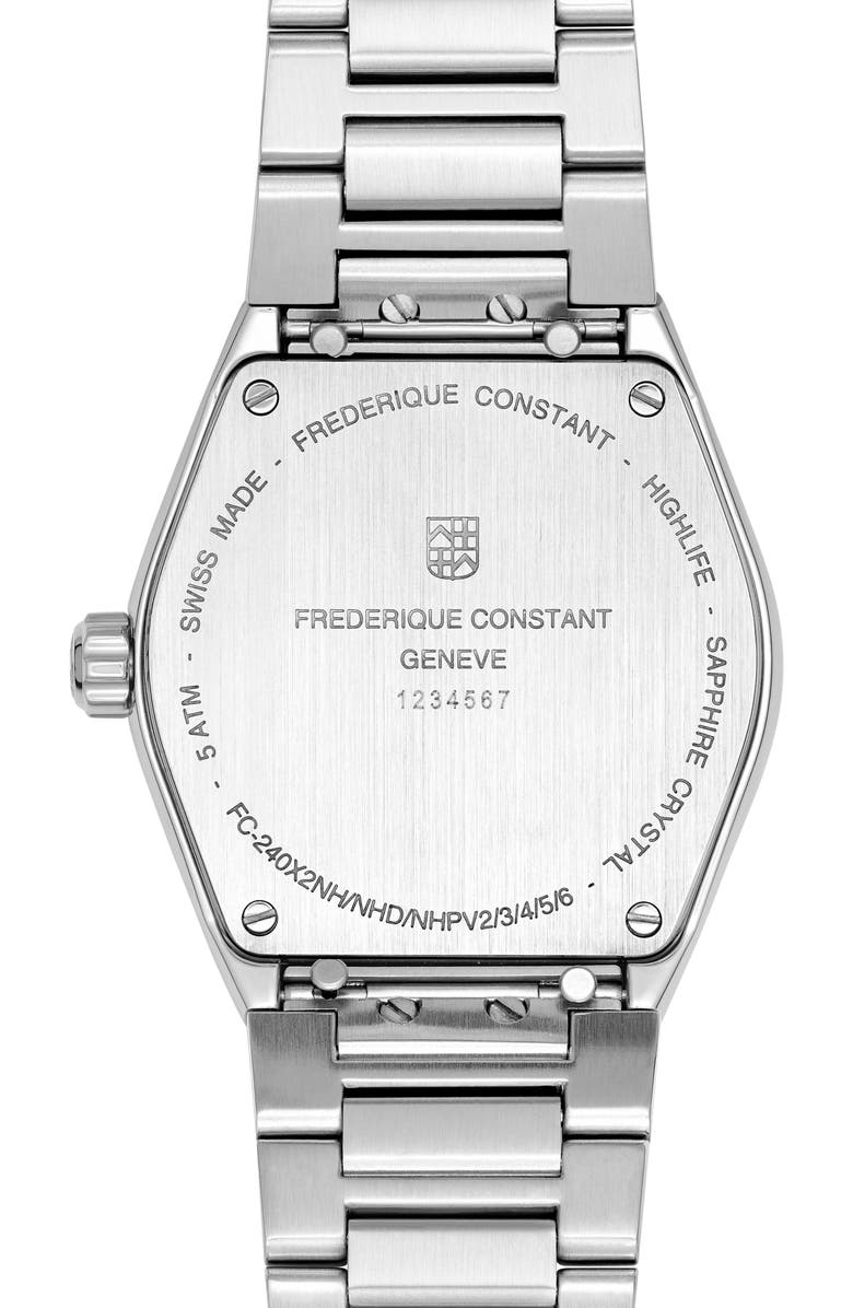 FREDERIQUE CONSTANT Highlife Diamond Quartz Bracelet Watch, 31mm, Alternate, color, Silver-Tone/Blue