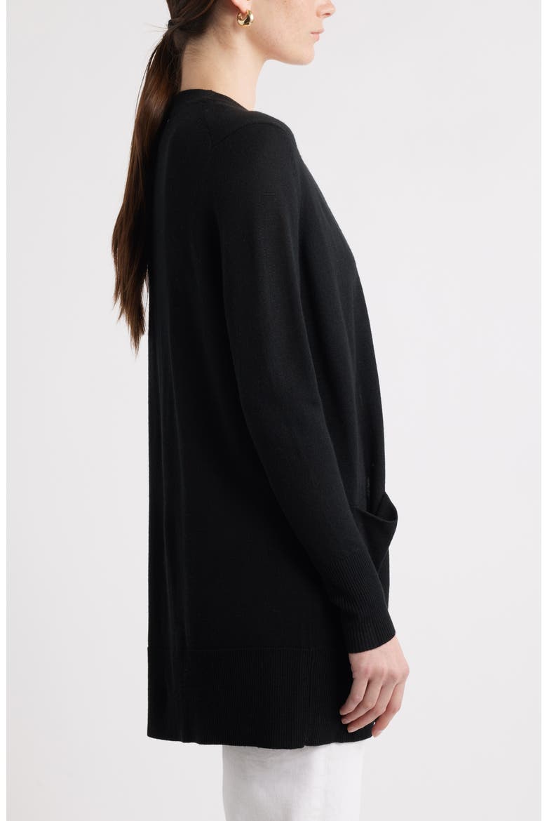 Everyday Open Front Cardigan, Alternate, color, BLACK