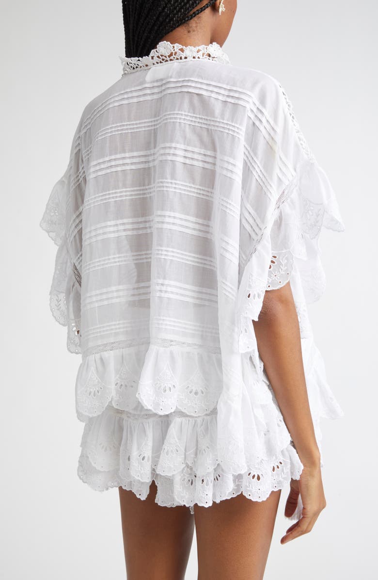 Isabel Marant Étoile Payton Cotton Eyelet Top, Alternate, color, White