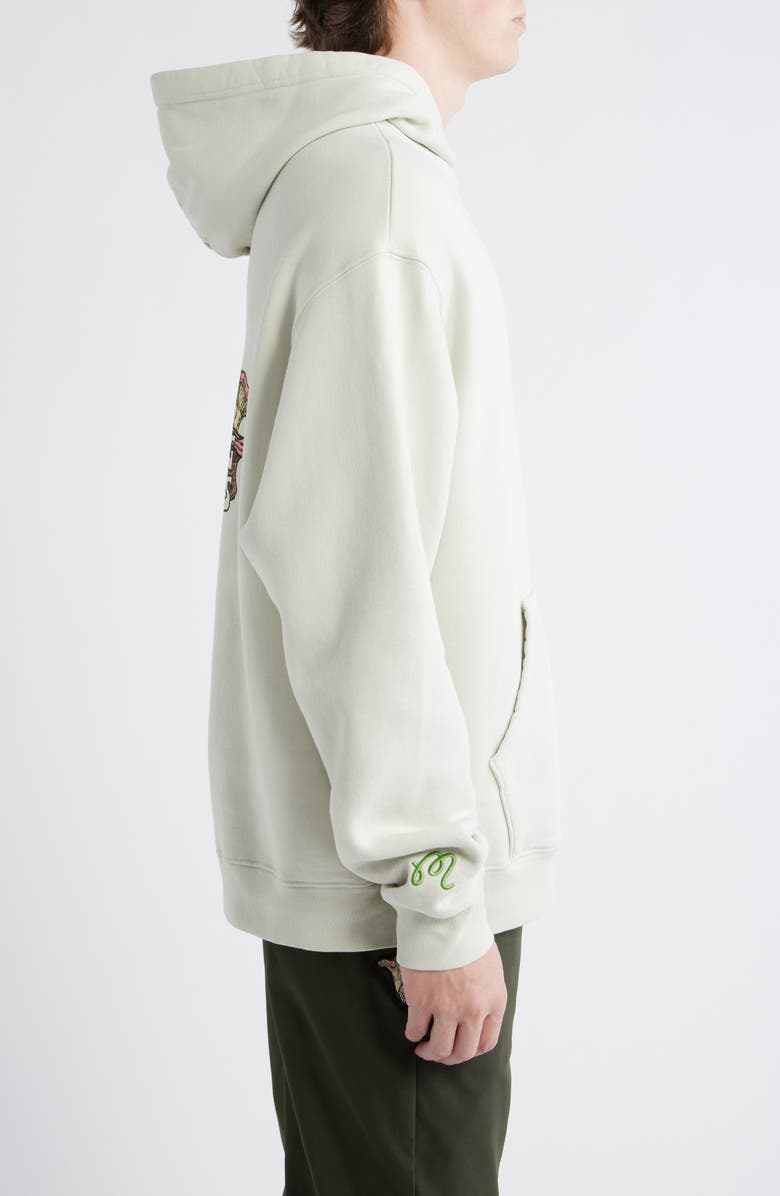 Malbon Golf Fesque Oversize Foraging Fairways Cotton Fleece Hoodie, Alternate, color, Ivory