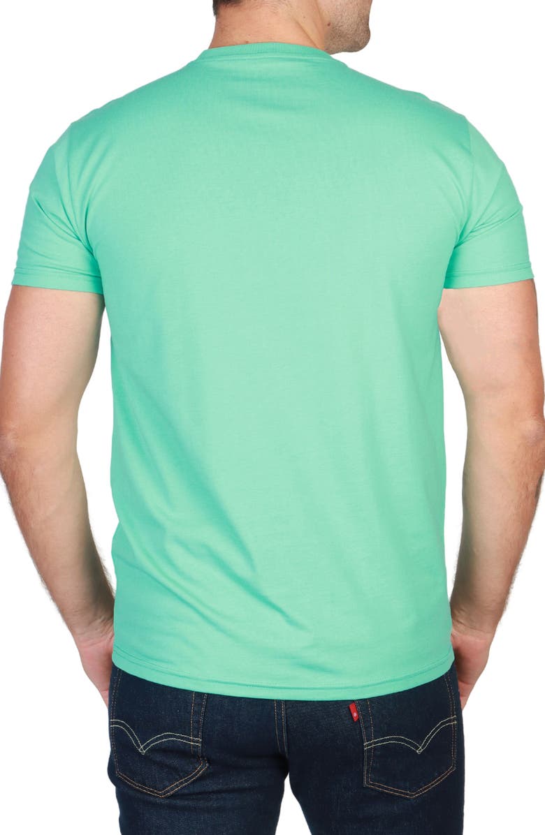 TailorByrd Vibrant Crewneck Mélange Cotton Blend T-Shirt, Alternate, color, Sea Green