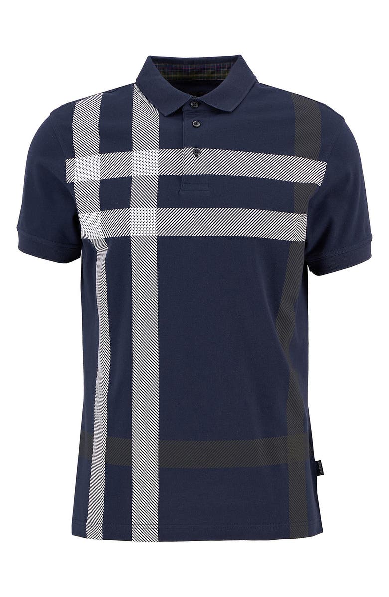 Barbour Blaine Tartan Polo, Alternate, color, Navy