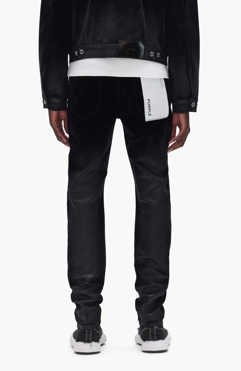 PURPLE BRAND P001 Flocked Dipped Skinny Jeans, Alternate, color, Black