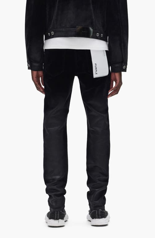 Purple Brand P001 Flocked Dipped Skinny Jeans In Black