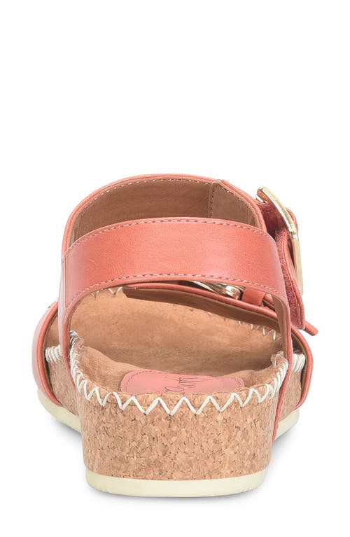 Eurosoft Cork Wedge Sandal In Mango