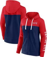 FANATICS Women's Fanatics Branded Red/Navy Washington Nationals Take The Field Colorblocked Hoodie Full-Zip Jacket