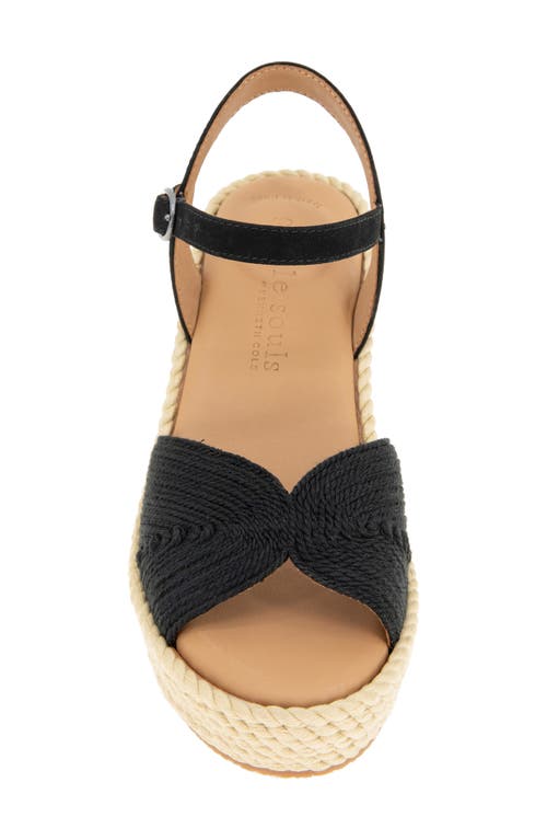Shop Gentle Souls By Kenneth Cole Gentle Souls Nola Espadrille Wedge Sandal In Black Fabric