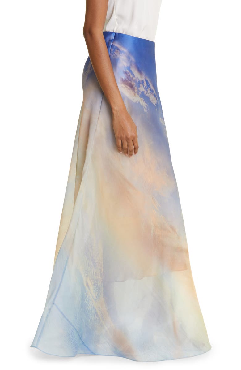 Zimmermann Tama Sky Print Silk Maxi Skirt, Alternate, color, 