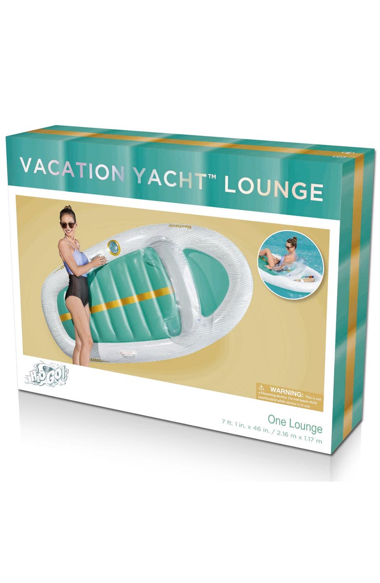 H2OGO! Vacation Yacht Infatable Lounge, Alternate, color, Multicolored
