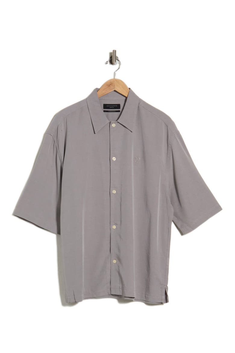 Rialto Cotton Short Sleeve Button-Up Shirt, Main, color, MARCH GREY