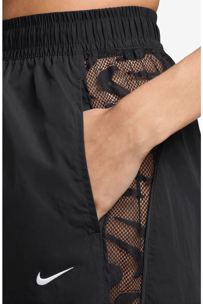 Wide Leg Track Pants, Alternate, color, 010 BLACK/WHITE
