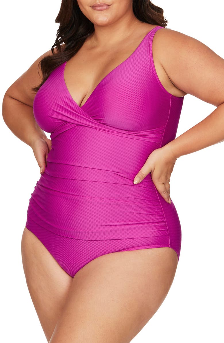 Artesands Serenade Delacroix Cross Front D-Cup & Up One-Piece Swimsuit, Alternate, color, 