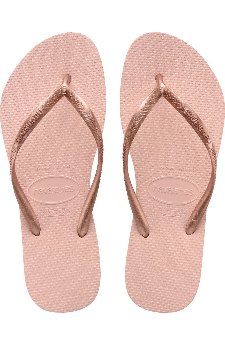 Havaianas Slim Flip Flop, Main, color, Ballet Rose