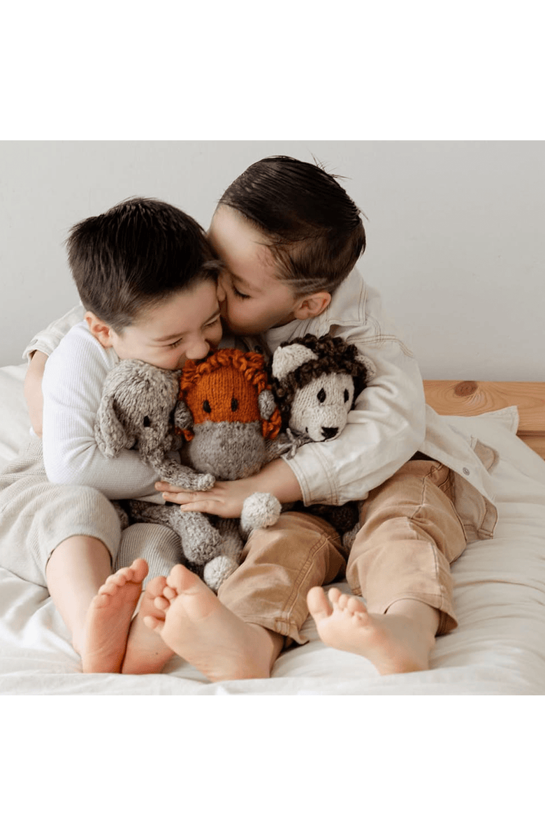 Finn + Emma Organic Wool Knit Hand Puppet | Elliot the Elephant, Alternate, color, Grey